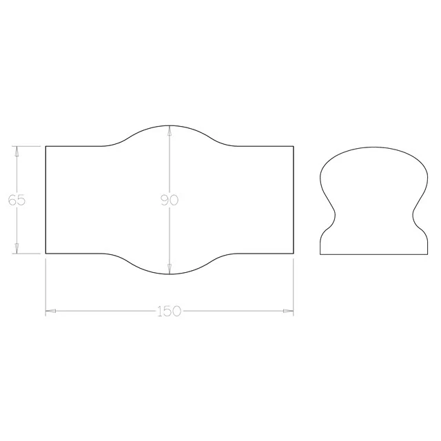 Heritage Handrail - Middle Post Cap (Pine) - Image 3