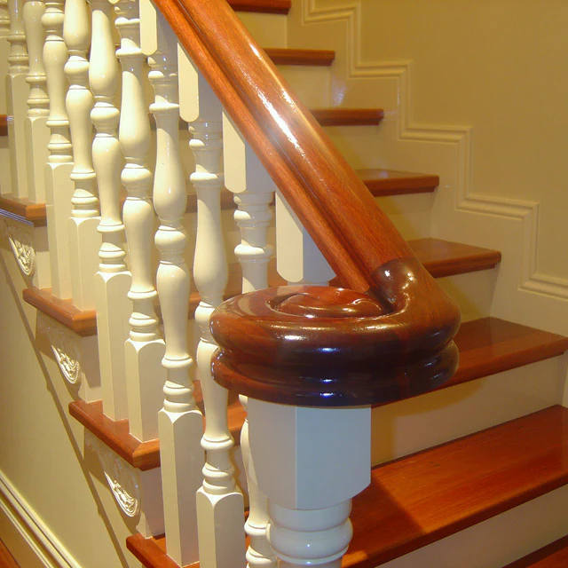 Heritage Handrail - Left Volute (Pine) - Image 3