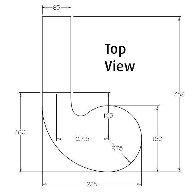 Heritage Handrail - Right Volute (Vic Ash) - Image 2
