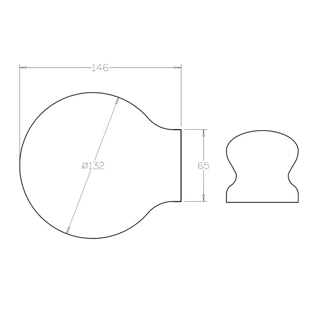 Heritage Handrail - Large Opening Post Cap (Pine) - Image 2