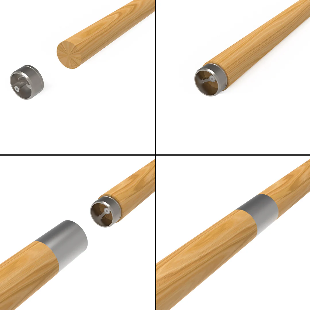 Designer Rail - 43mm diam - Straight Joiner (Satin) - Image 4