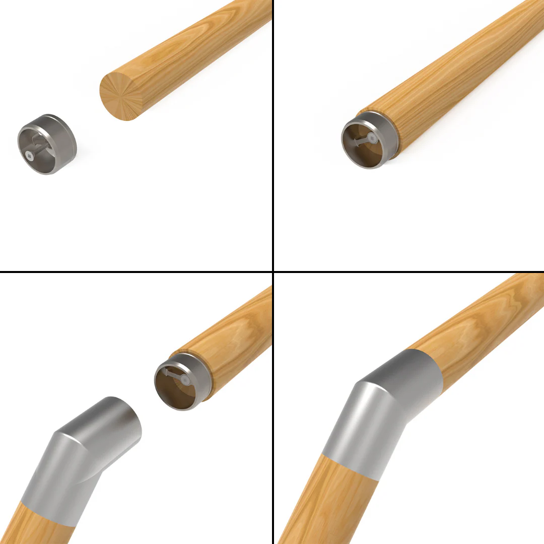 Designer Rail - 43mm diam - 35 deg Bend (Satin) - Image 4