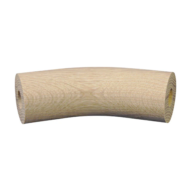 Designer Rail - 43mm diam - 37 deg Bend (American Oak) - Image 2