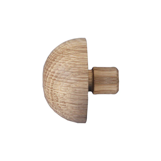 Designer Rail - 43mm diam - Domed End Cap (American Oak)