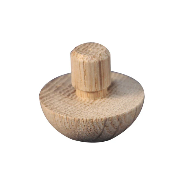 Designer Rail - 43mm diam - Domed End Cap (American Oak) - Image 2
