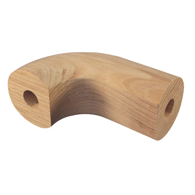 90 deg Ease Over in American oak for EZIRAIL 50mm with Flat Base - Image 2