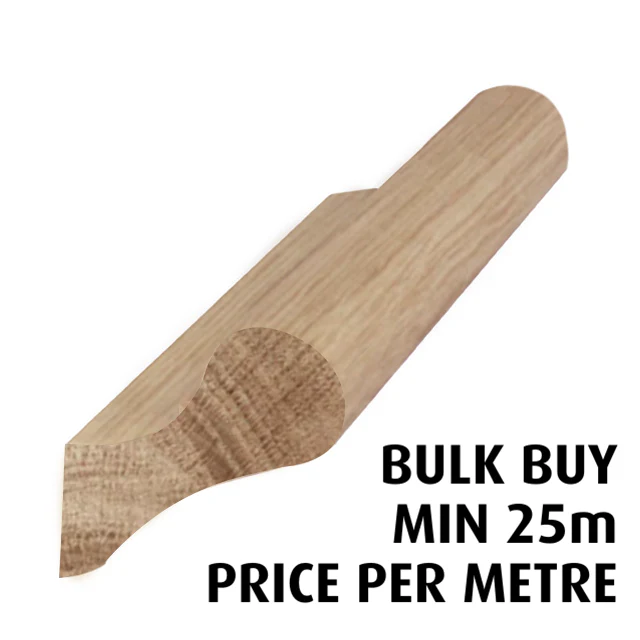 Pigs Ear Handrail (American Oak) - Bulk Buy / Random Lengths - Image 2
