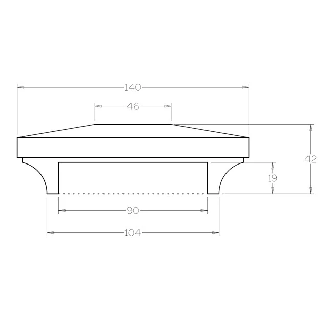 Budget Tops for 90sq Stair Posts (Pine) - Image 4