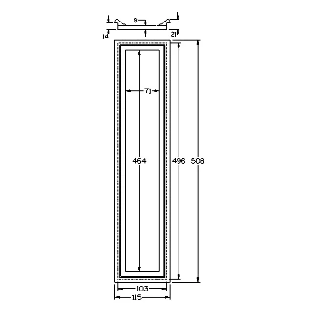 Long Flat Drop-In Panel for 155sq Stair Post - Image 4
