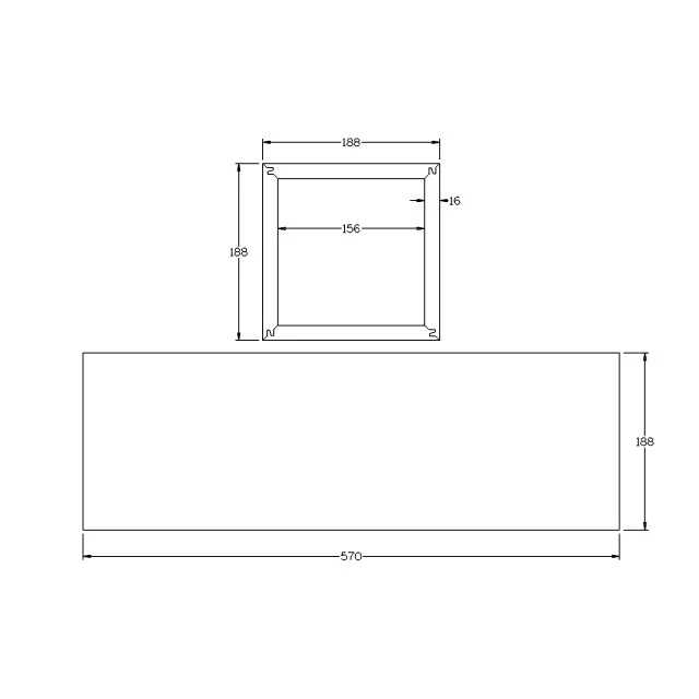 Skirt for 155sq Stair Posts (Pine) - Image 4