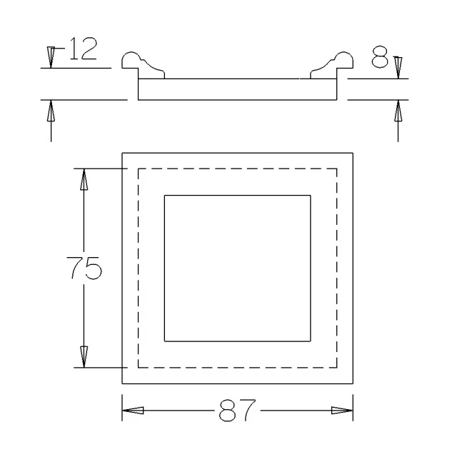 Short Flat Drop-In Panel for 115sq Stair Post - Image 4