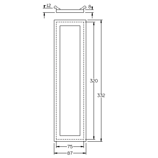 Medium Flat Drop-In Panel for 115sq Stair Post - Image 4
