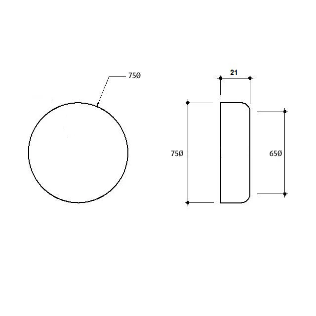 Wall Rosette for Stair Handrail Brackets (Pine) - Image 3