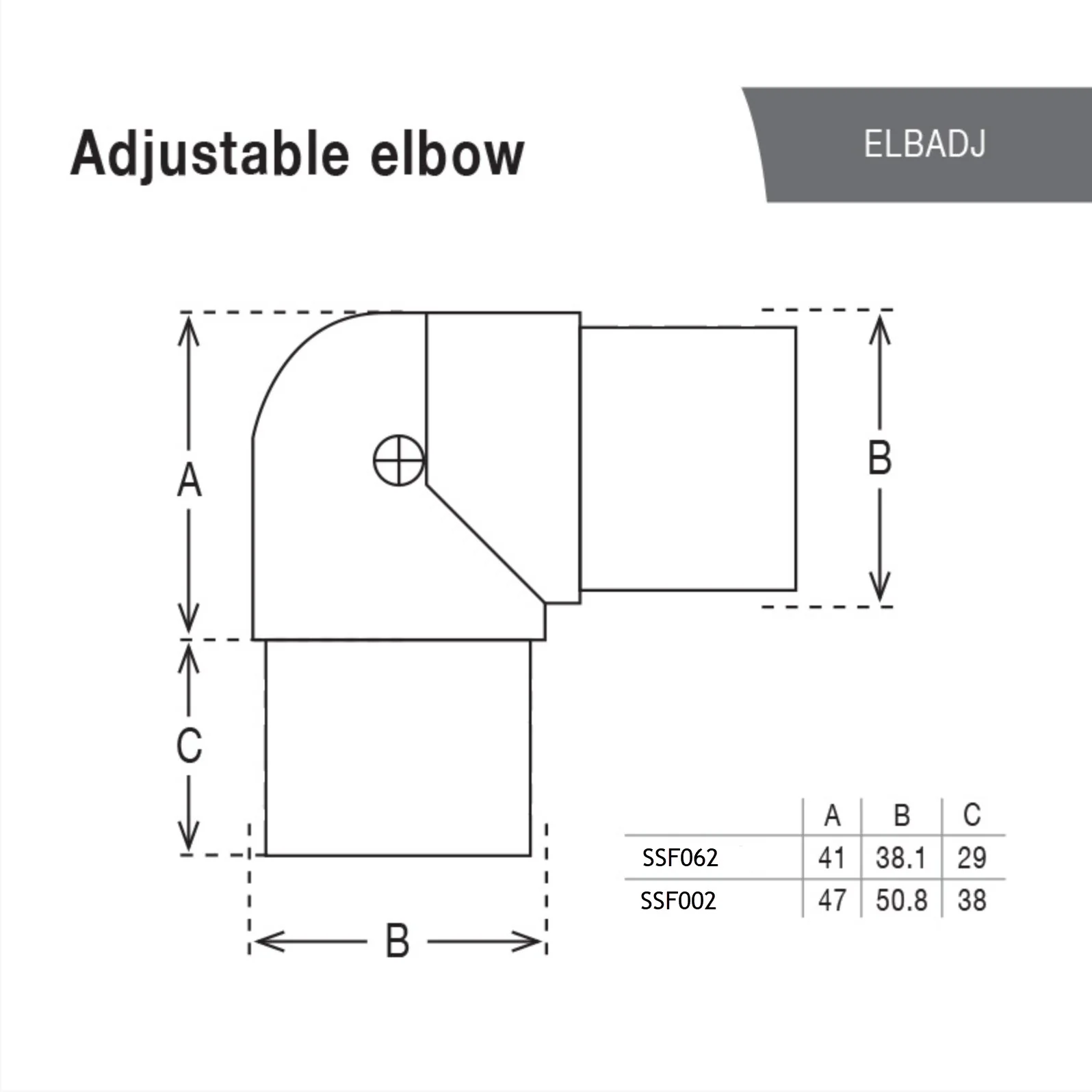 Adjustable Angle Bend for 50.8 Round Mirror Tube - Image 3