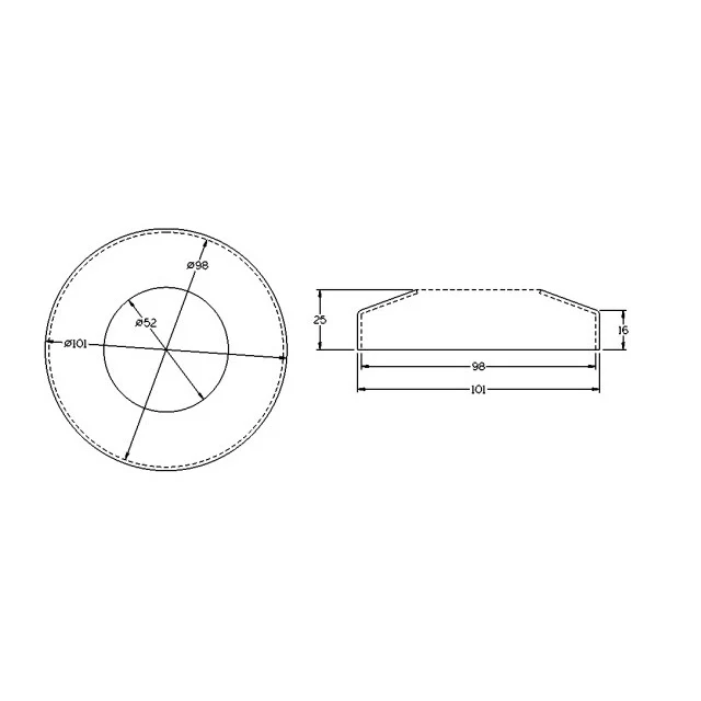 Domed Cover for 50.8 Round Mirror Tube - Image 2