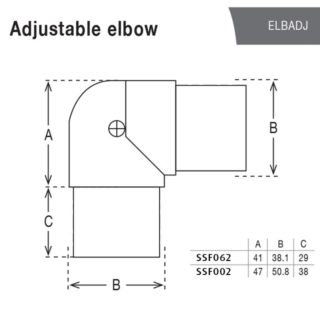 Adjustable Angle Bend for 38.1 Round Mirror Tube - Image 3