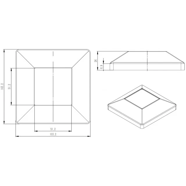 Cover Plate for 50 Square Satin Tube - Image 2