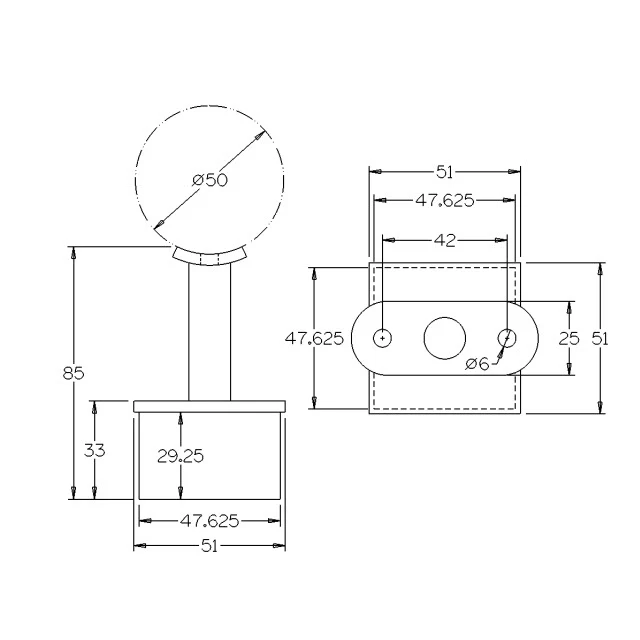 Round Rail Support for 50 Square Mirror Tube - Image 3