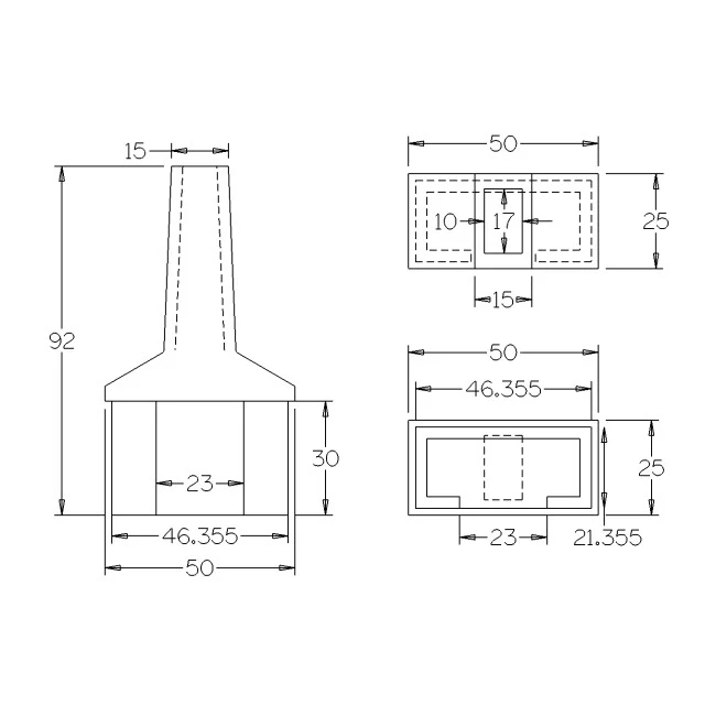 Rail Converter for 25x50 Rectangular Mirror Tube - Image 3