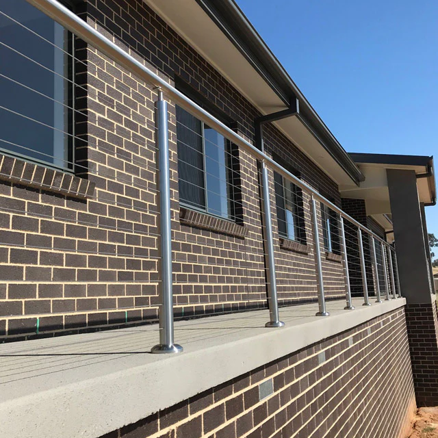 Round Intermediate Post for Horizontal Balustrade - Satin - Image 6