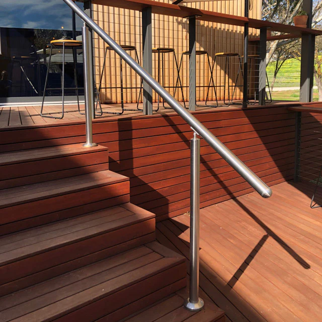 Round Plain Post (1.6mm) for Angled or Horizontal Balustrade - Satin - Image 5