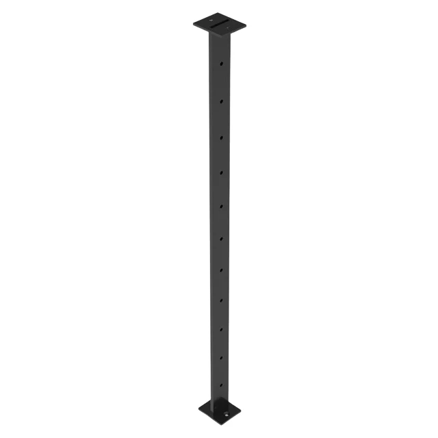 Flat Intermediate Post - 960mm x 11 Drill Holes - Black