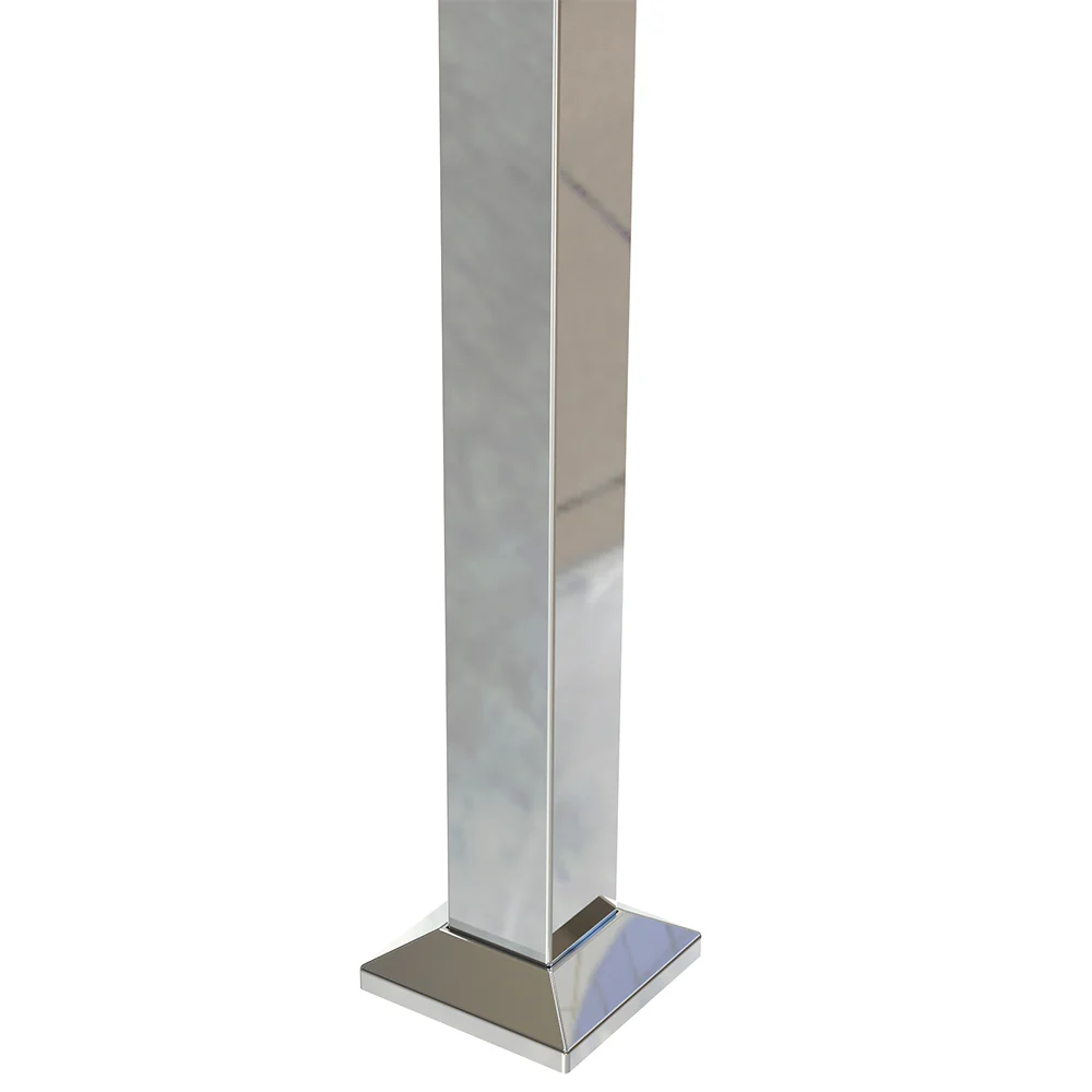 Square Plain Post (Open Top) - Mirror - Image 3