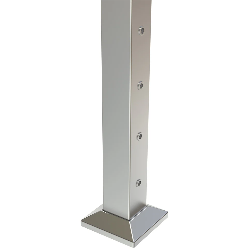 Square End Post with Open Top - Satin - Image 3