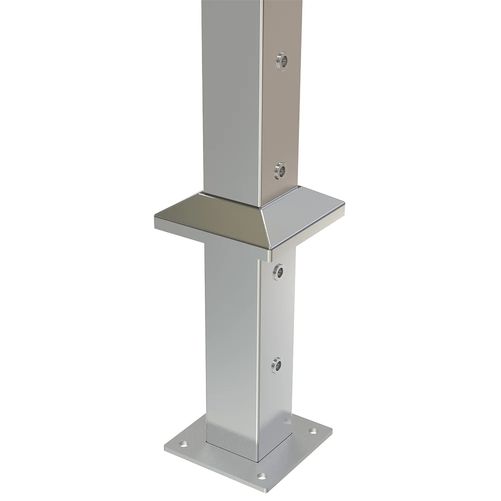 Square End Post with Open Top - Satin - Image 4