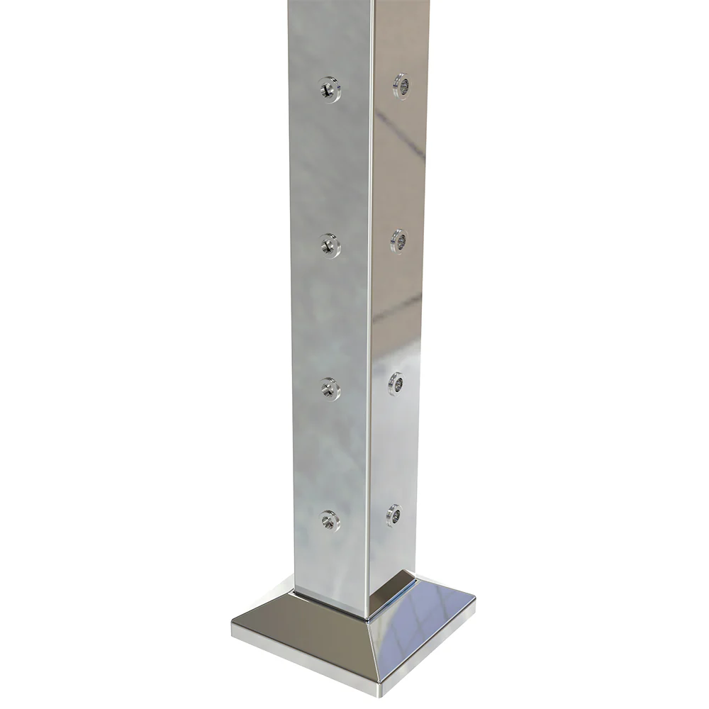 Square Corner Post with Open Top - Mirror - Image 3