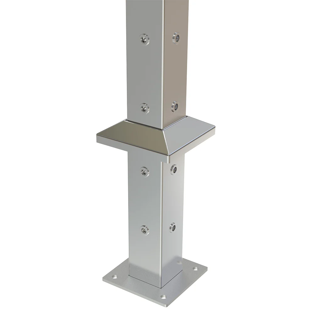 Square Corner Post with Open Top - Satin - Image 4