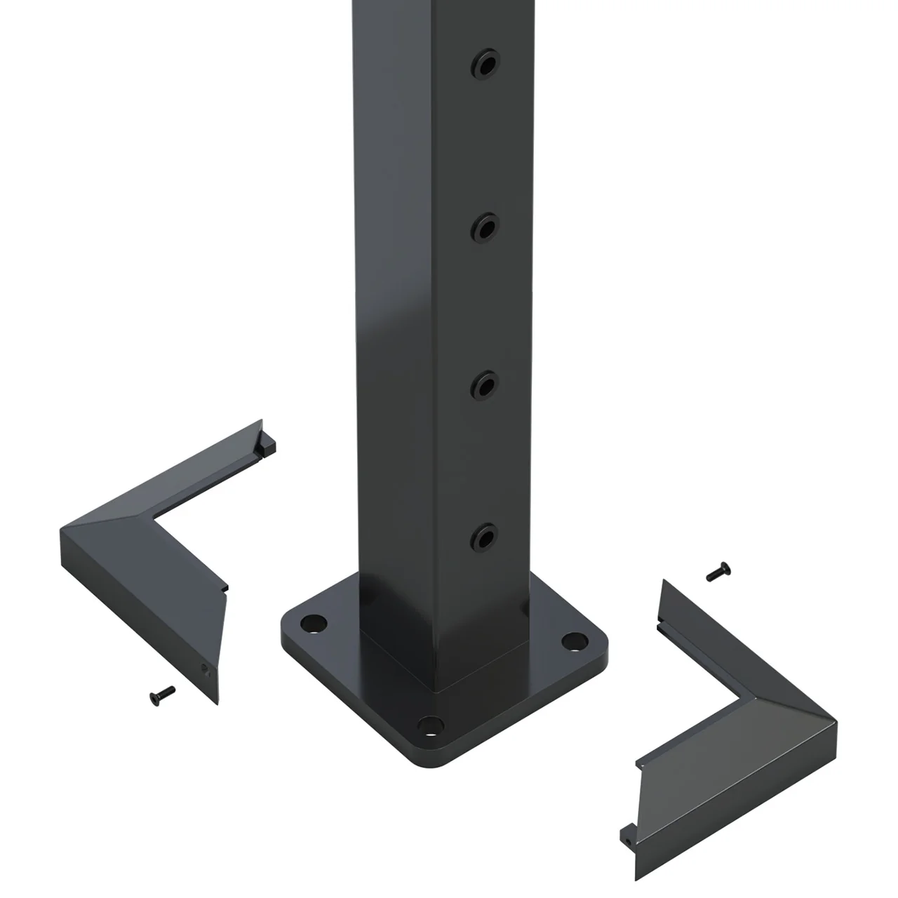 Square End Post for Horizontal Balustrade - Black - Image 4