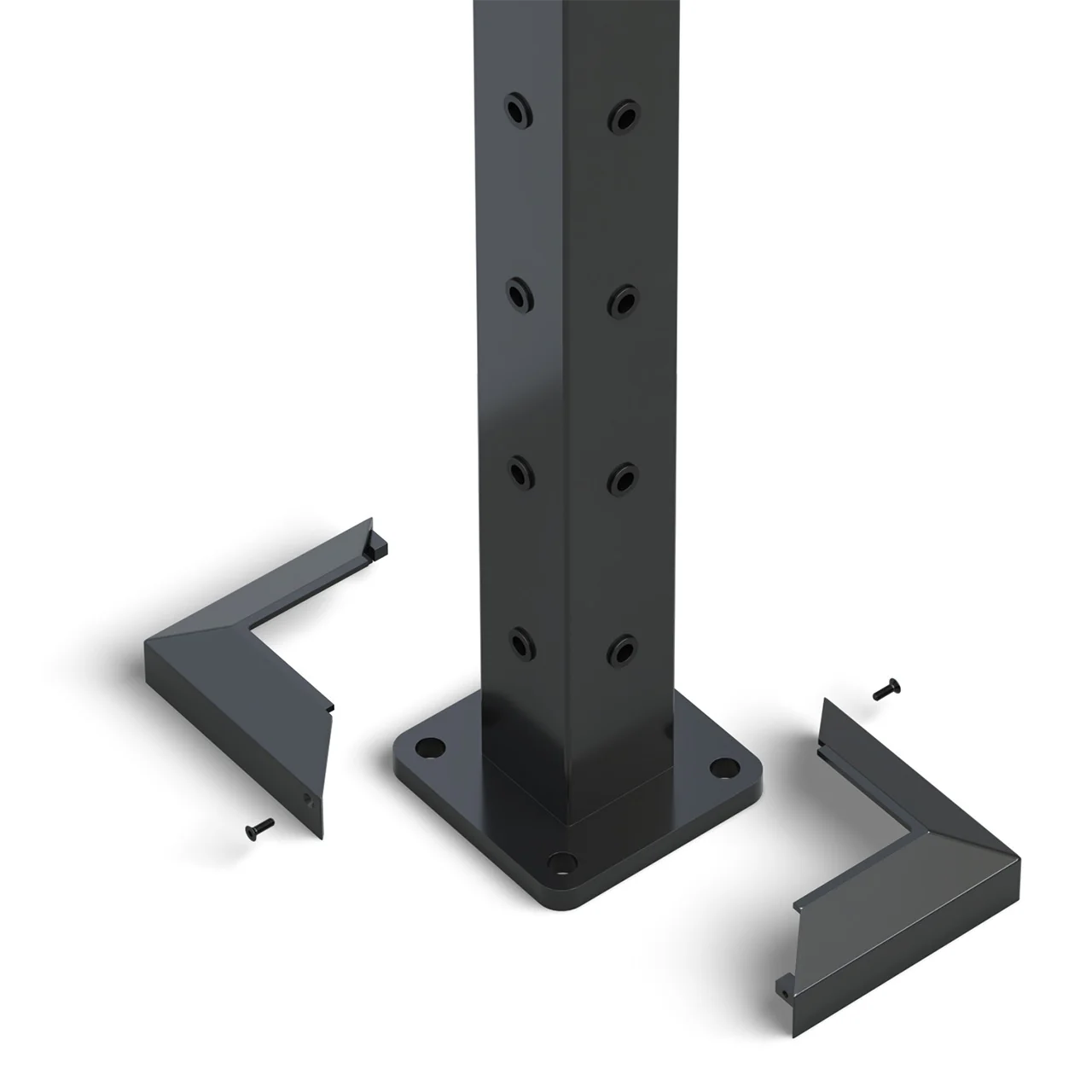 Square Corner Post for Horizontal Balustrade - Black - Image 4