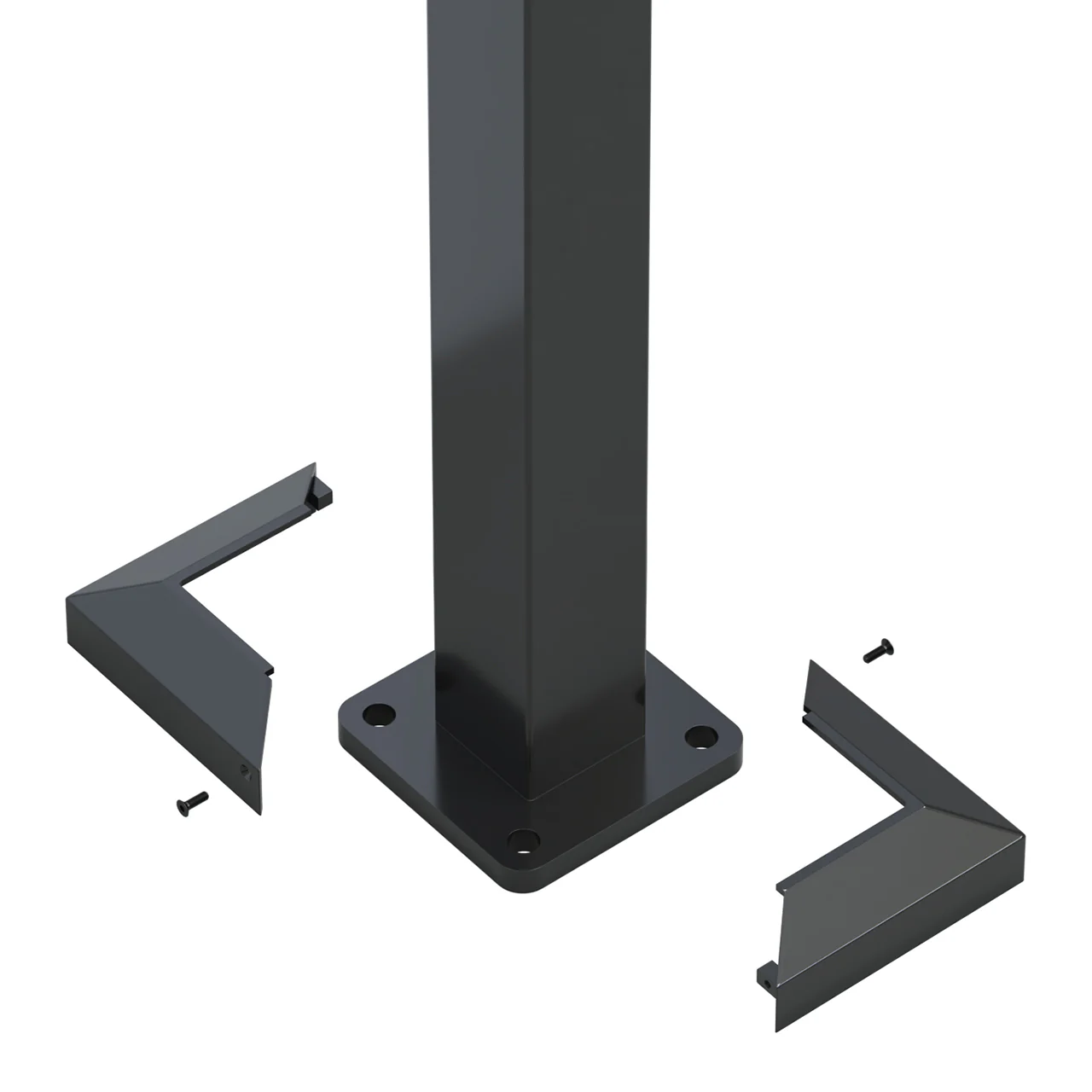 Plain Post for Angled Balustrade - Black - Image 5