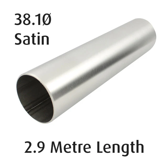 Round Tube 38.1 diameter (316 Satin) - 2.9 metre Length - Image 2