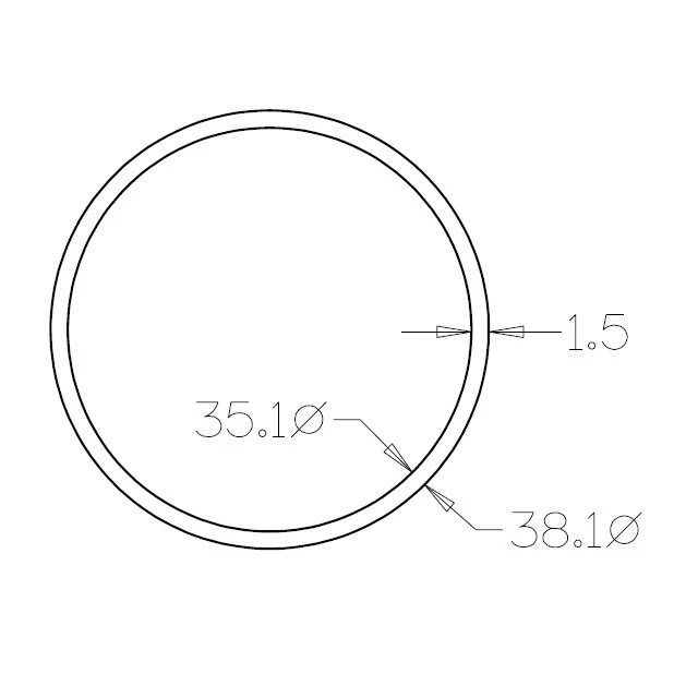 Round Tube 38.1 diameter (316 Satin) - 2.9 metre Length - Image 3