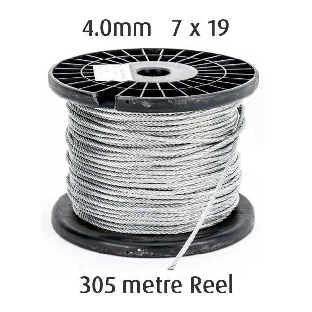 4.0mm Wire Cable Rope - 7x19 - 305 metre Reel - Image 2