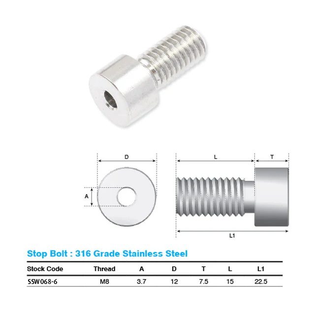PRORIG M8 Stop Bolt - Image 2