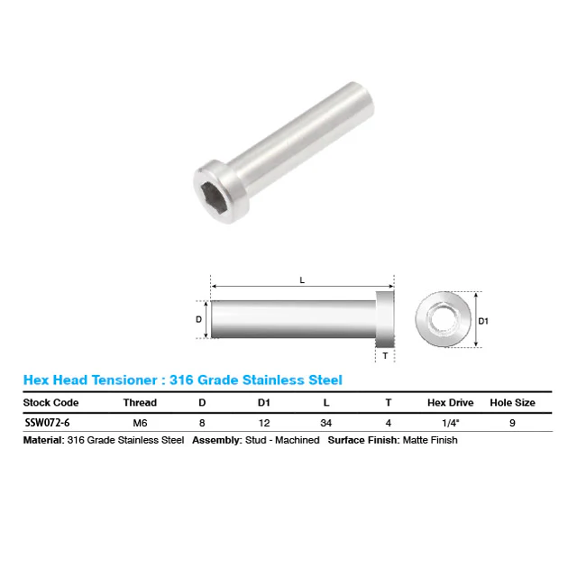 Hex Head Tensioner M6 - Image 4
