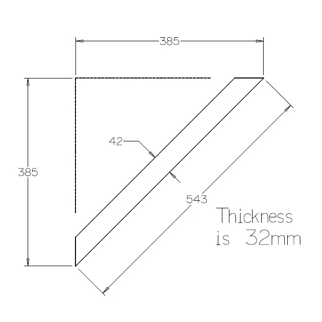 Verandah Bracket No.28 385x385x32mm - Image 2