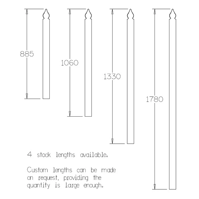 "Windsor" Fence Picket in Hardwood/Merbau - Various Lengths - Image 3